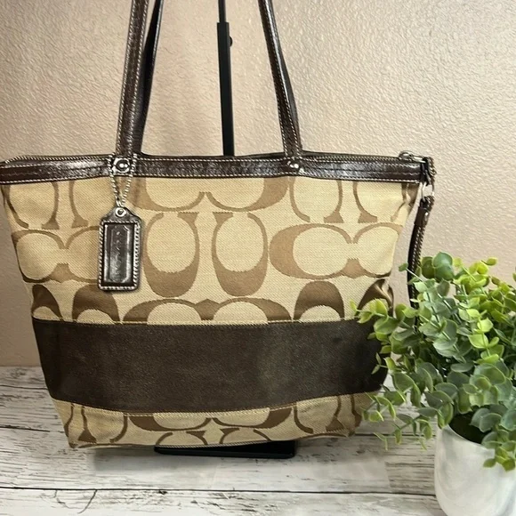 Coach Canvas Shoulder Bag - Picture 3 of 15